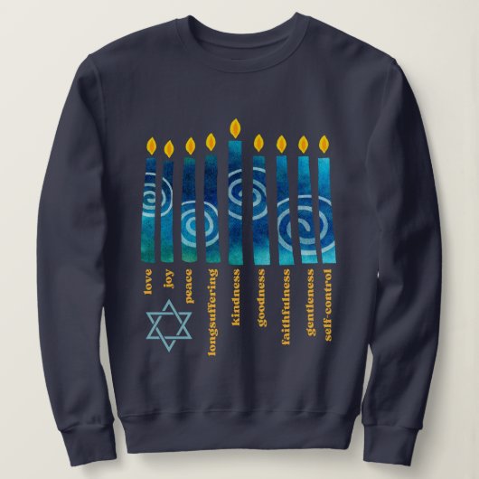HANUKKAH Spirituelles Obst Sweatshirt (Design vorne)