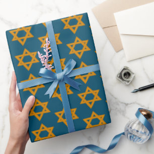 HANUKKAH STAR DAVID Jüdischer Urlaub Bar Mitzvah Geschenkpapier