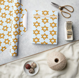 HANUKKAH STAR DAVID Jüdischer Urlaub Bar Mitzvah Geschenkpapier