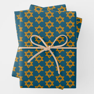 HANUKKAH STAR DAVID Jüdisches Holiday Set of Geschenkpapier Set
