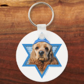 Hanukkah Star of David - Cocker Spaniel Schlüsselanhänger (Vorderseite)