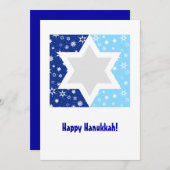 Hanukkah Star of David Snowflake Feiertagskarte (Vorne/Hinten)