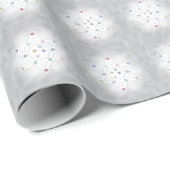 Hanukkah Star und Schneeflocken Grau Geschenkpapier (Rolleneckpunkt)