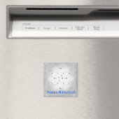 Hanukkah Star und Schneeflocken Grau Magnet (In Situ (Geschirrspüler))