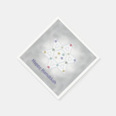 Hanukkah Star und Schneeflocken Grau Serviette (Ecke)