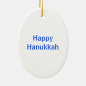 Hanukkah Star und Schneeflocken Silber für Foto Keramikornament (Hinten)