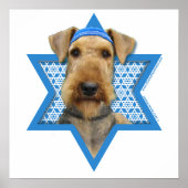 Hanukkah Star von David - Airedale Terrier Poster (Vorne)