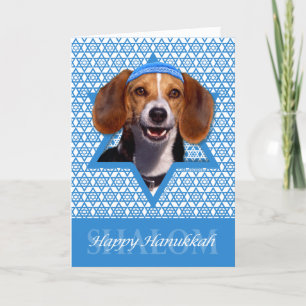Hanukkah Star von David - Beagle Feiertagskarte