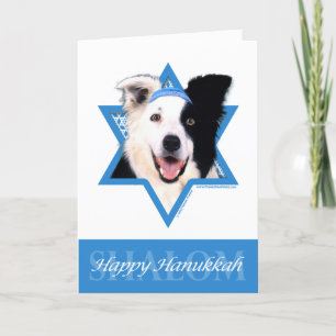 Hanukkah Star von David - Border Collie Feiertagskarte