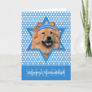 Hanukkah Star von David - Chow Chow Feiertagskarte