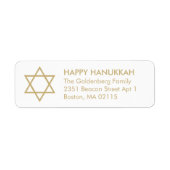 Hanukkah Star von David Custom Gold weiß modern (Vorne)