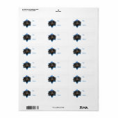 Hanukkah Star von David - Dackel - Winston Adressaufkleber (Vorne)