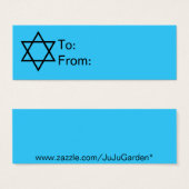 Hanukkah Star von David Gift Tags (Vorne & Hinten)