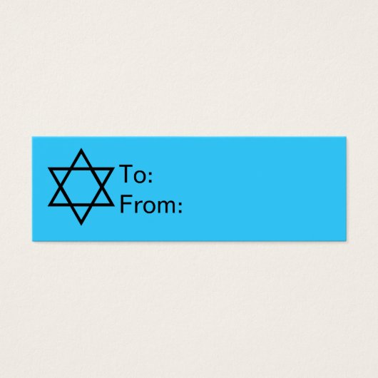 Hanukkah Star von David Gift Tags (Vorderseite)