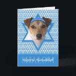Hanukkah Star von David - Jack Russell Terrier Feiertagskarte<br><div class="desc">Was könnte Sprichwort Happy Hanukkah mehr Spaß machen, als diesen Jack Russell Terrier Hund tragen eine Yamaka umgeben von der Sterne von David. Dieses skurrile Urlaubsprojekt wird bestimmt Ihre Freunde, Familie und andere Hundefreunde begeistern. Dieses Design ist in über 100 Hundezüchten erhältlich. Wenn Sie Ihren Lieblingshund nicht sehen oder wenn...</div>