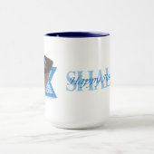 Hanukkah Star von David - Jack Russell Terrier Tasse (Zentrum)