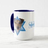 Hanukkah Star von David - Jack Russell Terrier Tasse (Vorderseite Links)