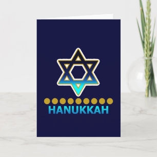 Hanukkah Star von David Menorah Feiertagskarte