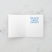 Hanukkah Star von David - Mops Feiertagskarte (Innenseite)