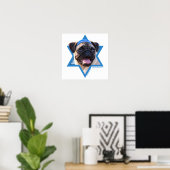 Hanukkah Star von David - Mops Poster (Heimbüro)