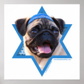 Hanukkah Star von David - Mops Poster (Vorne)
