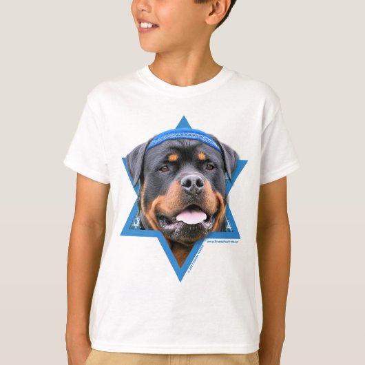 Hanukkah Star von David - Rottweiler T-Shirt (Vorderseite)