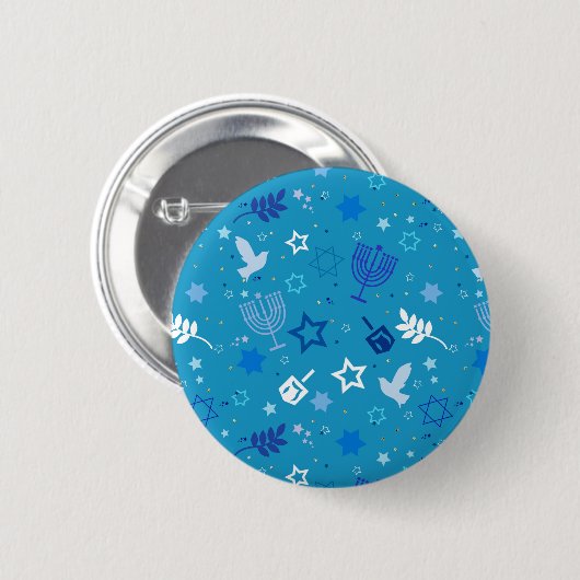 Hanukkah Stars Button (Vorne & Hinten)