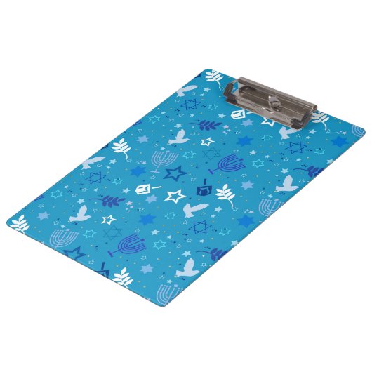 Hanukkah Stars Clipboard Klemmbrett (Schrägansicht)