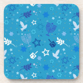 Hanukkah Stars Cork-Backed Untersetzer (Vorderseite)