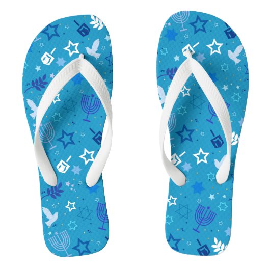 Hanukkah Stars Flip Flops Badesandalen (Fußbett)
