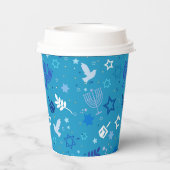 Hanukkah Stars Paper Cups Pappbecher (Rückseite)