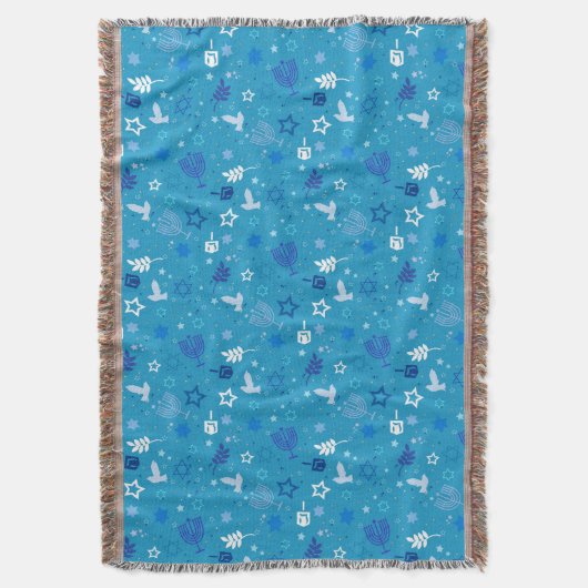 Hanukkah Stars Throw Decke (Vorderseite Vertikal)