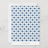 Hanukkah Stars von David Pattern Blue Holiday Part Einladung (Rückseite)