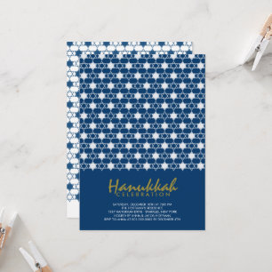 Hanukkah Stars von David Pattern Blue Holiday Part Einladung