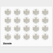 Hanukkah Stickers (1 1/2" oder 3")Dreidel/Blau/Bra (Blatt)