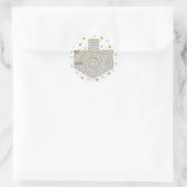 Hanukkah Stickers (1 1/2" oder 3")Dreidel/Blau/Bra (Tasche)