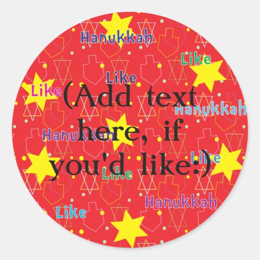 Hanukkah Stickers (1 1/2" oder 3") "Wie Hanukkah" (Vorderseite)