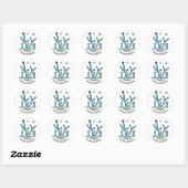 Hanukkah Stickers "Blue Bling Menorah" (Blatt)