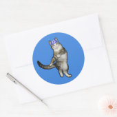 Hanukkah Stickers mit tanzender Kitty Cat in Kippa (Umschlag)