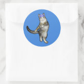 Hanukkah Stickers mit tanzender Kitty Cat in Kippa (Tasche)