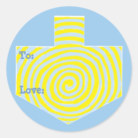 Hanukkah Stickers Rund (1 1/2", 3") Personalisiert (Vorderseite)