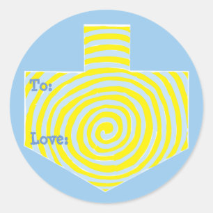 Hanukkah Stickers Runde (1 1/2", 3") Personalisier