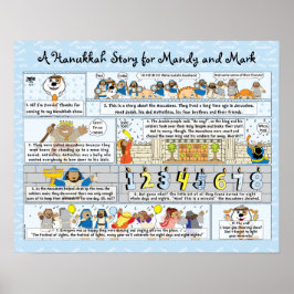 Hanukkah Story auf Poster Matt Board/Comic Strip
