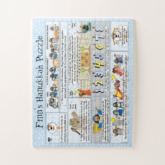 Hanukkah Story Puzzle 11 x 14 Übergroße Stücke (Vertikal)