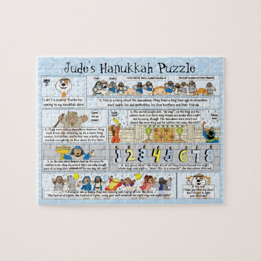 Hanukkah Story Puzzle 8 x 10 personalisieren (Horizontal)