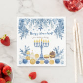 Hanukkah-Strahlung, Aquarell Serviette (Beispiel)