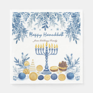 Hanukkah-Strahlung, Aquarell Serviette