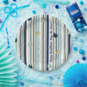 Hanukkah Streifen und Spaß Pappteller (Party)