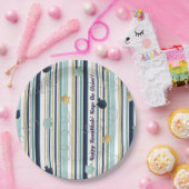 Hanukkah Streifen und Spaß Pappteller (Party)