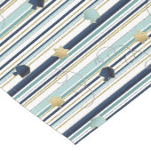 Hanukkah Stripes and Dreidels Großer Tischläufer (Ecke)